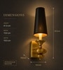 Luxury Black and Gold Sculptural Wall Sconce