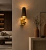 Luxury Black and Gold Sculptural Wall Sconce