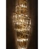 Luxury Cascading Crystal Wall Light with Gold Finish   Elegant Statement Sconce
