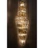 Luxury Cascading Crystal Wall Light with Gold Finish   Elegant Statement Sconce