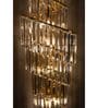 Luxury Cascading Crystal Wall Light with Gold Finish   Elegant Statement Sconce