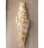 Luxury Cascading Crystal Wall Light with Gold Finish   Elegant Statement Sconce