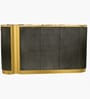 Luxury Marble Top Sideboard in Black Finish
