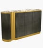 Luxury Marble Top Sideboard in Black Finish