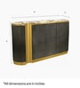 Luxury Marble Top Sideboard in Black Finish