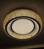 Luxury Crystal LED Flush Mount Ceiling Light 800 MM with Warm Glow   Gold Finish