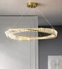Luxury Crystal Ring LED Chandelier   60 cm Diameter