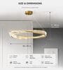 Luxury Crystal Ring LED Chandelier   60 cm Diameter