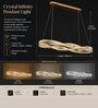Luxury Crystal Twist LED Pendant Light   1200 mm