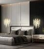 Luxury Crystal Wall Sconce with Cascading Design   Gold Finish