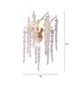Luxury Crystal Wall Sconce with Cascading Design   Gold Finish