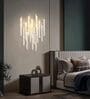 Luxury Crystal Wall Sconce with Cascading Design   Gold Finish