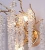 Luxury Crystal Wall Sconce with Cascading Design   Gold Finish