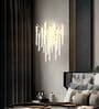 Luxury Crystal Wall Sconce with Cascading Design   Gold Finish