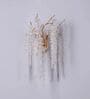 Luxury Crystal Wall Sconce with Cascading Design   Gold Finish