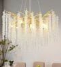 Luxury Crystal Waterfall Chandelier Pendant Light   Gold Finish | Dia 600 mm