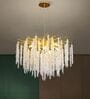 Luxury Crystal Waterfall Chandelier Pendant Light   Gold Finish | Dia 600 mm