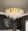 Luxury Crystal Waterfall Chandelier Pendant Light   Gold Finish | Dia 600 mm