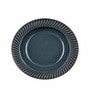 Drak Blue Ceramic Textured Serving Plate