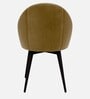 Modern Dining Chair With Iron Legs In Mustard Color