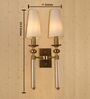 Luxury Double Arm Gold Wall Sconce with Fabric Shades