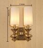 Luxury Double Gold Wall Light with Fabric Shades