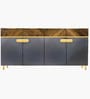 Luxury Walnut Solid Wood Sideboard in Walnut Finish