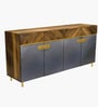 Luxury Walnut Solid Wood Sideboard in Walnut Finish