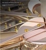 Luxury Ginkgo Leaf Chandelier   White & Gold | Dia : 60 cm