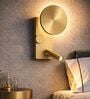Luxury Gold Bedside Wall Light with Reading Spotlight & Ambient Back Glow
