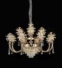 Luxury Gold Crystal Floral Chandelier with Teardrop Accents