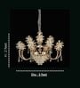 Luxury Gold Crystal Floral Chandelier with Teardrop Accents