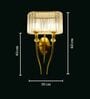 Luxury Gold Crystal Wall Light with Elegant Curved Arms