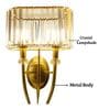 Luxury Gold Crystal Wall Light with Elegant Curved Arms
