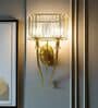 Luxury Gold Crystal Wall Light with Elegant Curved Arms