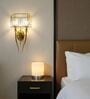 Luxury Gold Crystal Wall Light with Elegant Curved Arms