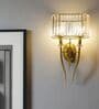 Luxury Gold Crystal Wall Light with Elegant Curved Arms