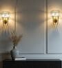 Luxury Gold Crystal Wall Light with Elegant Curved Arms