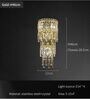 Luxury Gold Crystal Wall Light with Stainless Steel Body