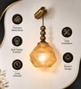 Luxury Gold Glass Pendant Wall Light