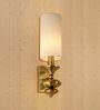 Luxury Gold Wall Light with Fabric Shade