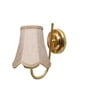 Luxury Gold Wall Mounted Light with Beige Jute Shade for Home & Cafe