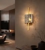 Luxury Gold Wall Sconce with Textured Glass Shade