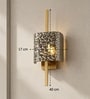 Luxury Gold Wall Sconce with Textured Glass Shade