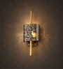 Luxury Gold Wall Sconce with Textured Glass Shade