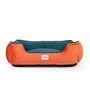 Luxury Large Dog Bed in Orange & Green Colour with Washable Cover