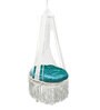 Luxury Fabric Swing in White & Blue Colour