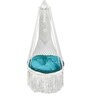 Luxury Fabric Swing in White & Blue Colour