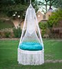 Luxury Fabric Swing in White & Blue Colour