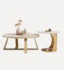 Luxury Marble Coffee Table In PVD Finish (Set of 2)